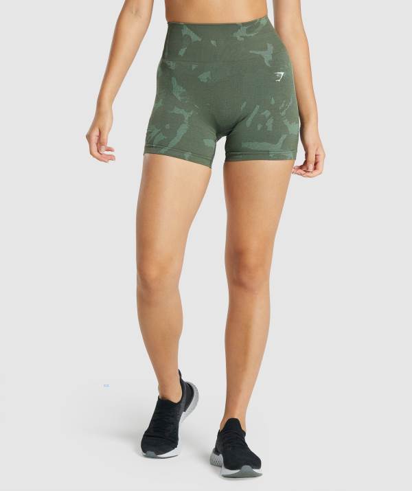 Damske Šortky Gymshark Adapt Camo Seamless Zelene | OK6154372
